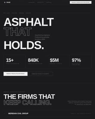 Construct — Licensed Asphalt Contractor Landing Page Template