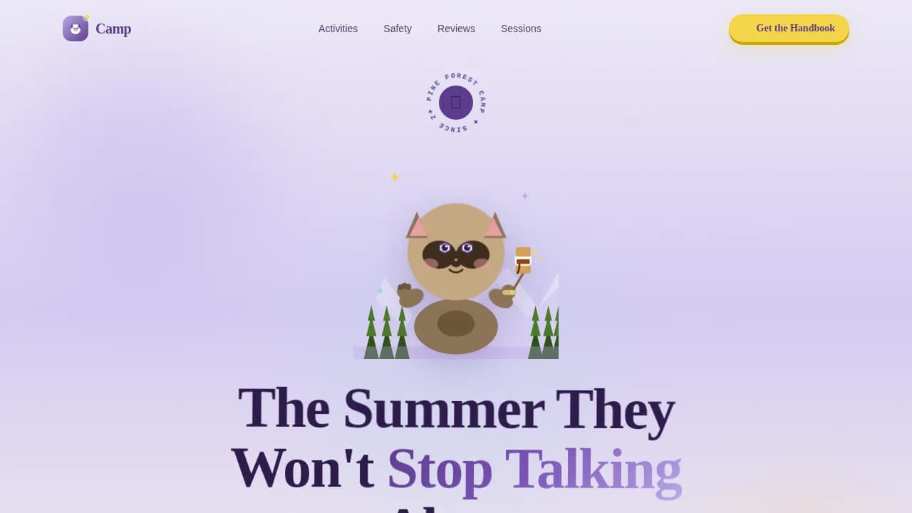 Premium Summer Camp & Outdoor Program Professional Website Template