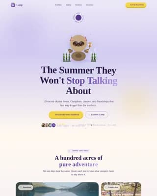 Premium Summer Camp & Outdoor Program Professional Website Template