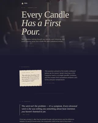 Craft — Artisan Candle Workshop Landing Page Template