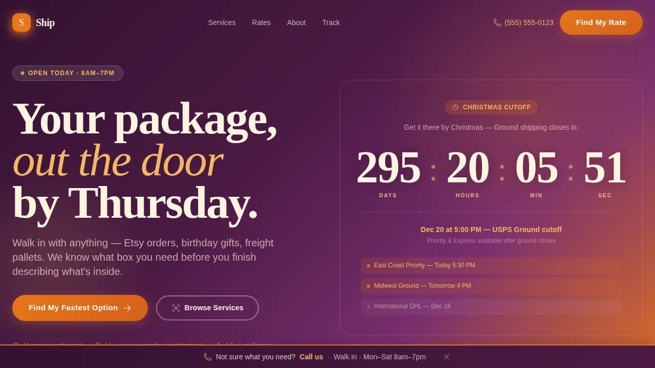 Certified Local Brick & Mortar Business Pre-Launch & Coming Soon Website Template