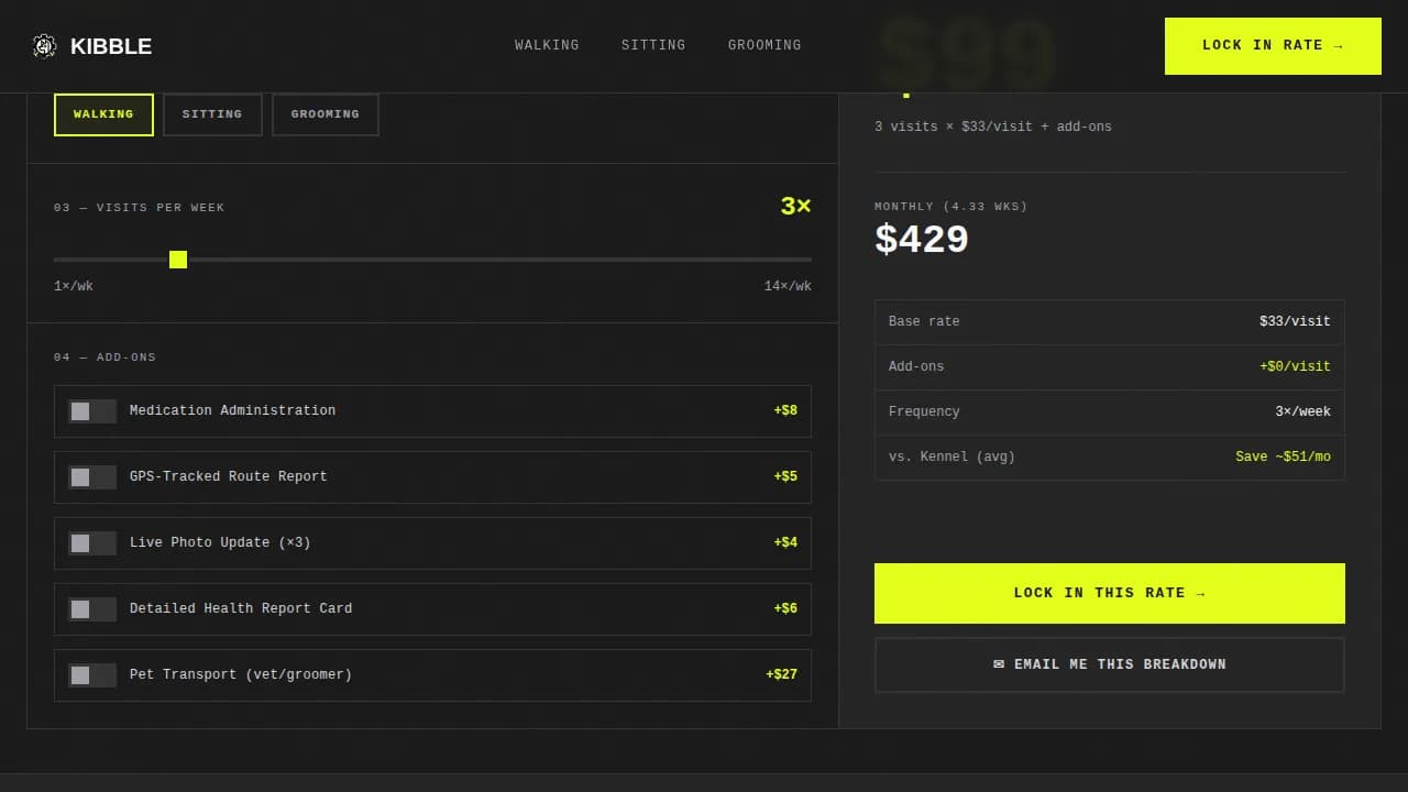 Advanced Pet Care Digital Presence Cost Estimator Website Template