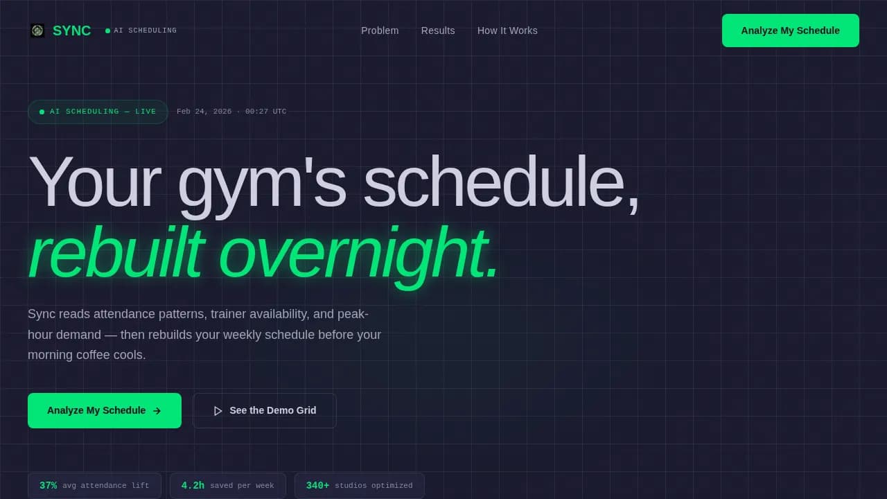 AI for Fitness Appointment Booking Website Template