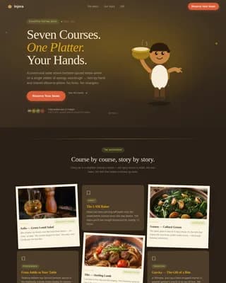 Flavor — Authentic Ethiopian Cuisine Landing Page Template