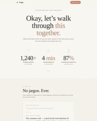 Diagnose — Accessible Primary Care Landing Page Template