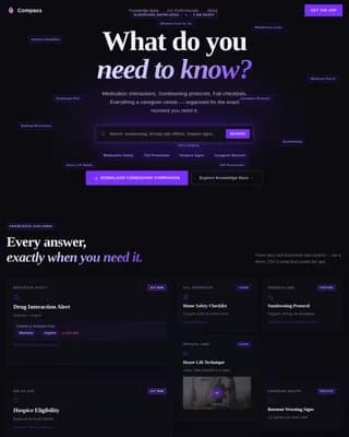 Compass — Innovative Senior Care Landing Page Template