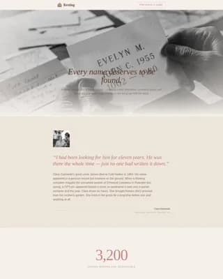 Resting — Heritage Cemetery Services Landing Page Template