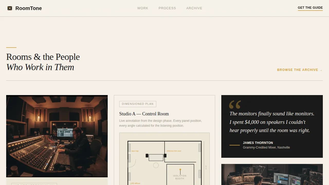 Acoustic & Specialty Design Blog Website Template