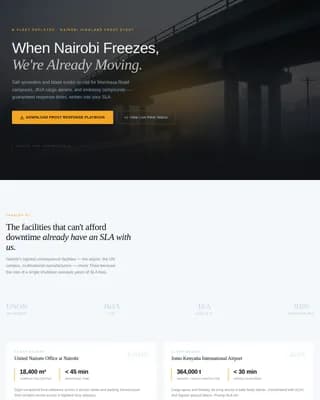 Thaw — Swift Winter Response Landing Page Template