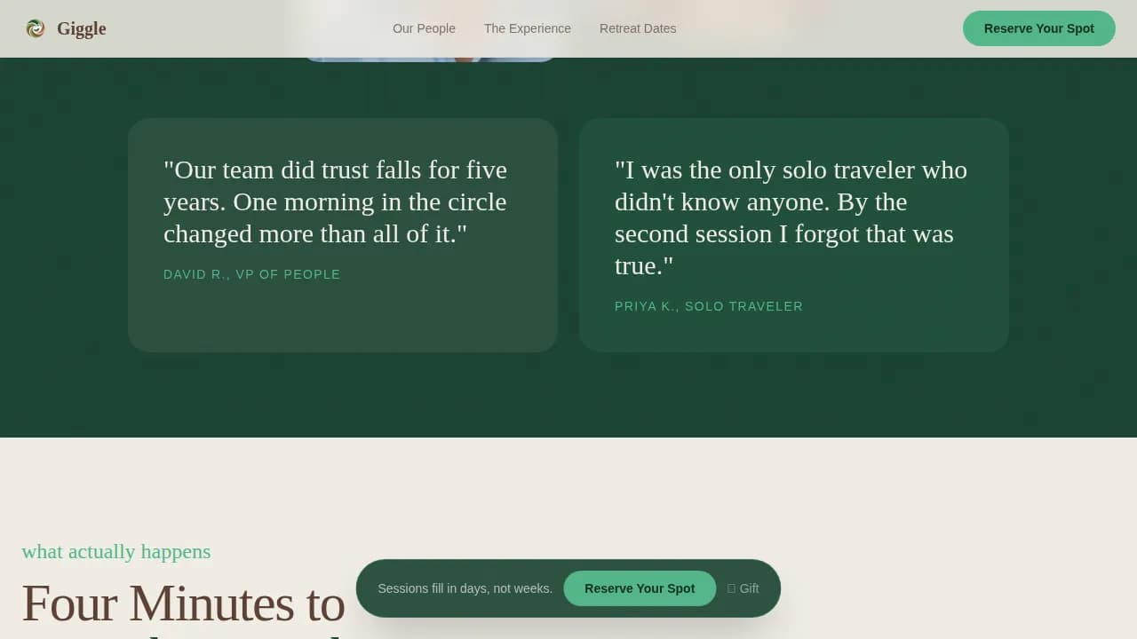 Wellness Modalities Appointment Booking Website Template
