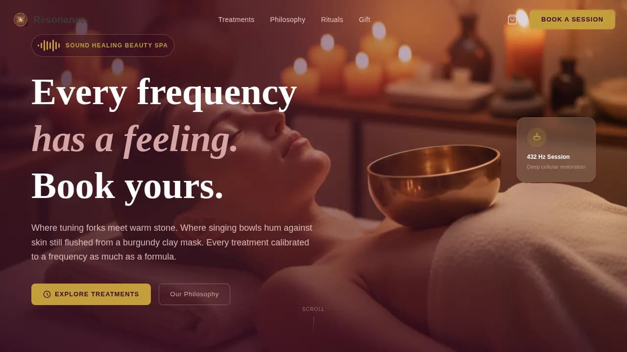 Wellness & Holistic Beauty Booking Website Template