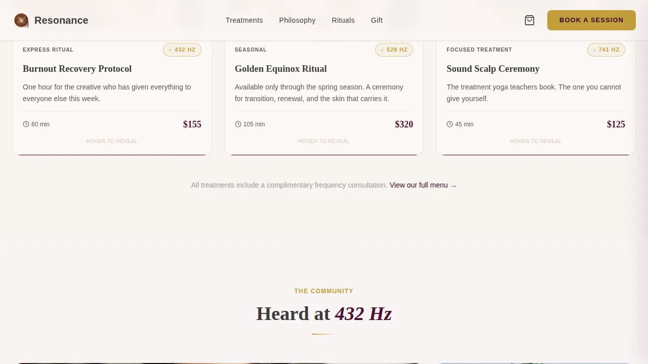 Wellness & Holistic Beauty Booking Website Template