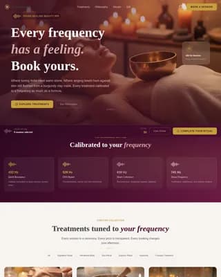 Wellness & Holistic Beauty Booking Website Template