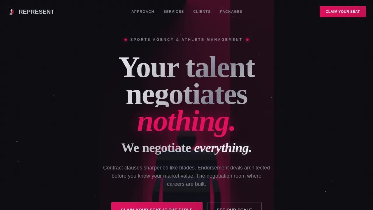 Talent & Artist Management Booking Website Template