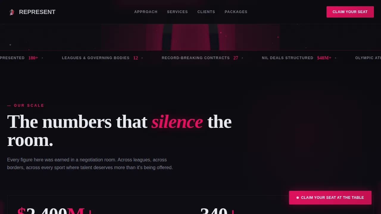 Talent & Artist Management Booking Website Template