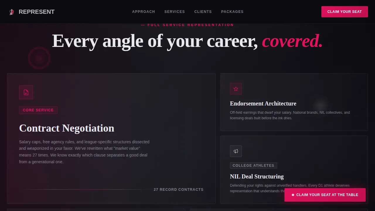 Talent & Artist Management Booking Website Template