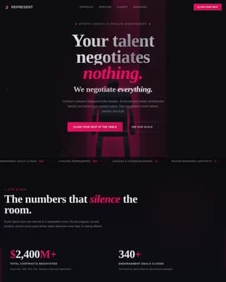Talent & Artist Management Booking Website Template