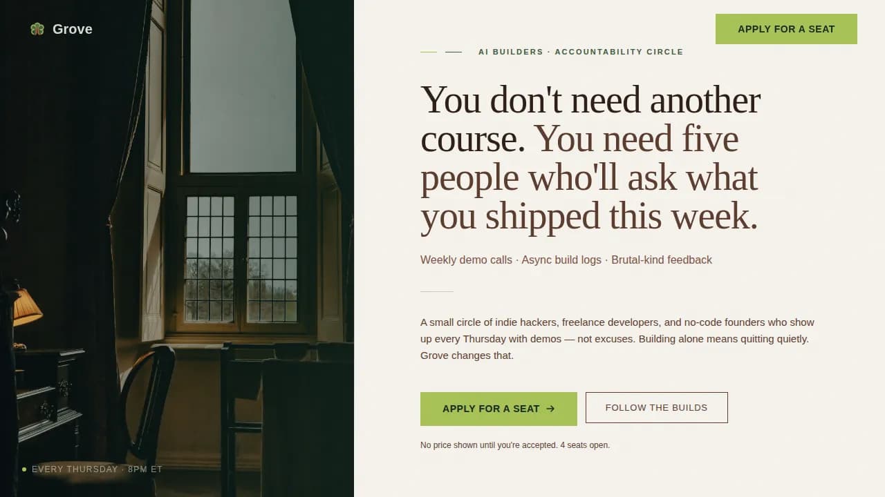 AI Builders Community Professional Website Template