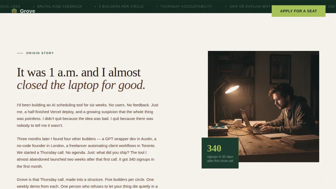 AI Builders Community Professional Website Template