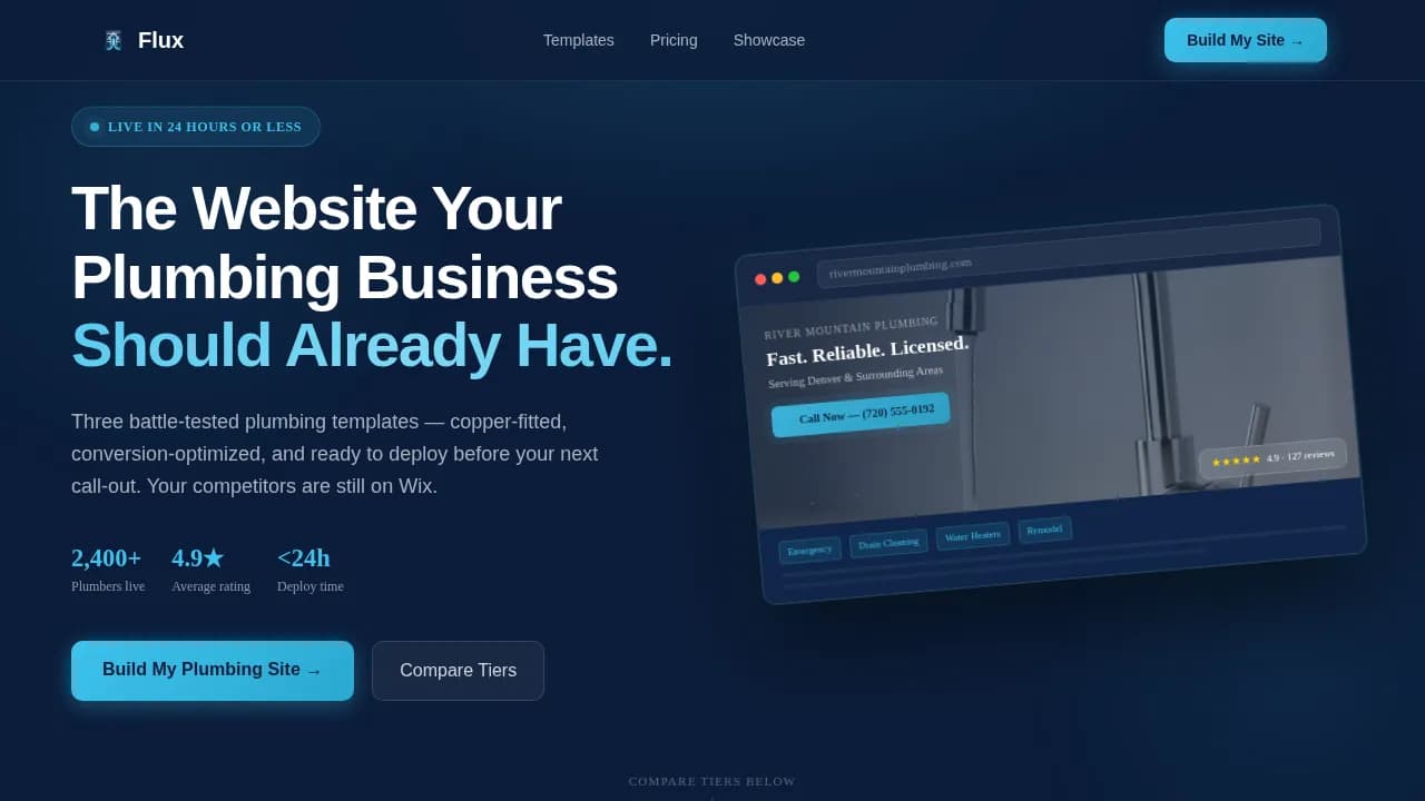 Plumbing Digital Presence Reviews Website Template