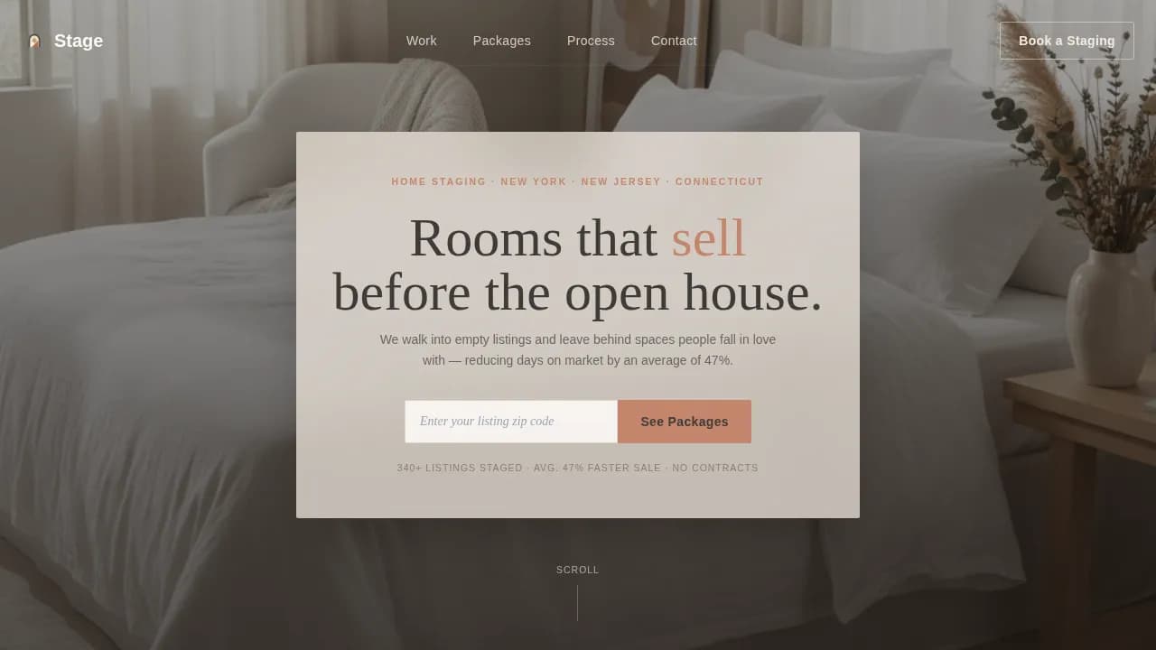 Home Staging & Decor Booking Website Template