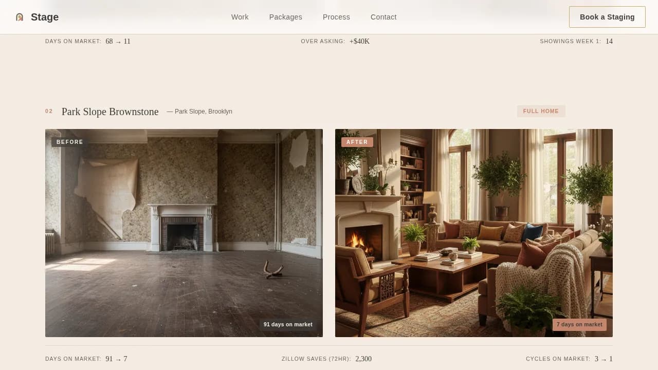 Home Staging & Decor Booking Website Template