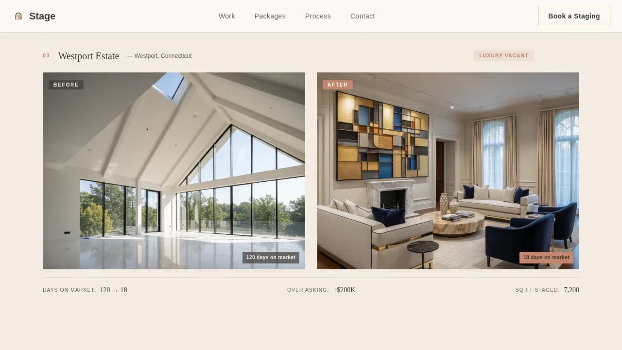 Home Staging & Decor Booking Website Template