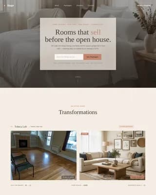 Home Staging & Decor Booking Website Template