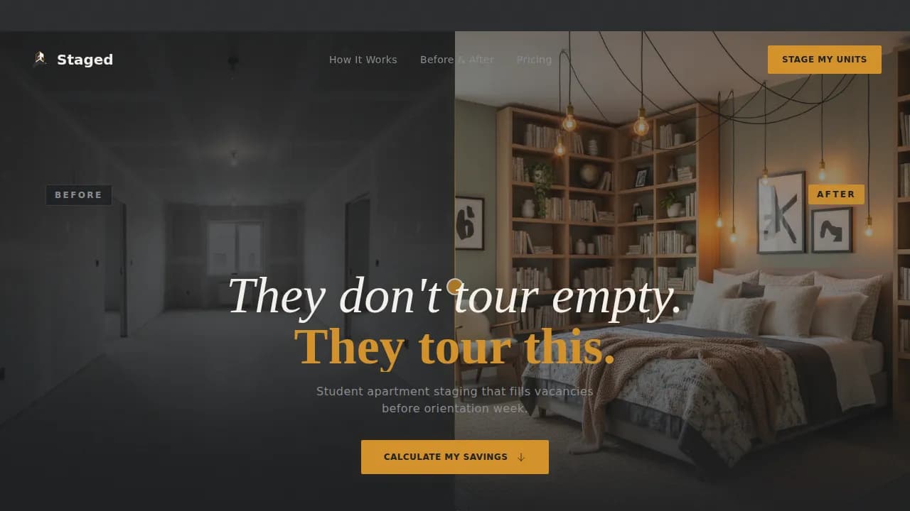 Student Housing Real Estate Pricing Website Template