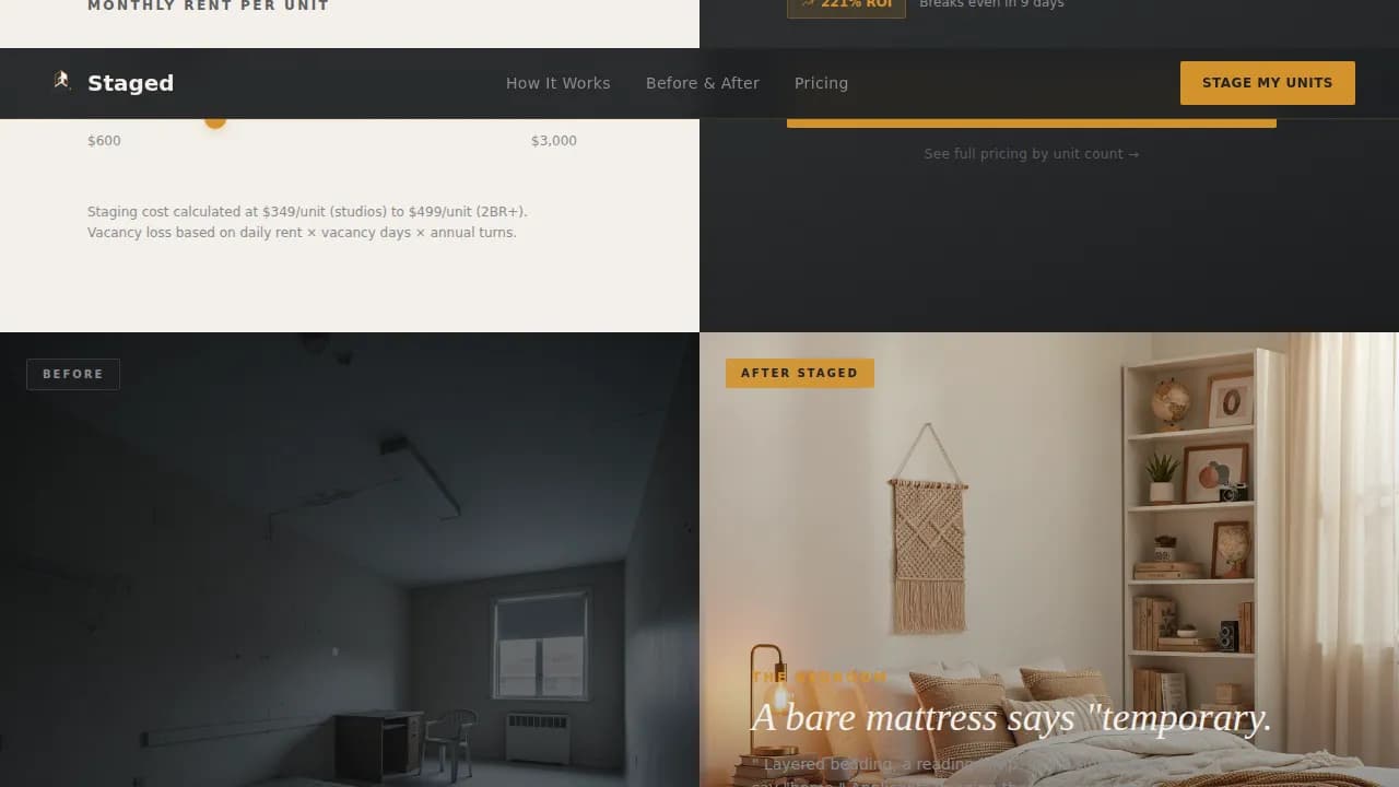 Student Housing Real Estate Pricing Website Template