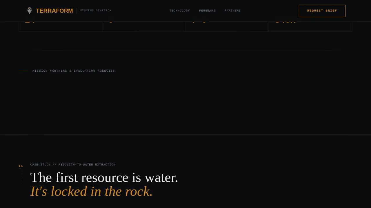 Space & Advanced Aerospace Portfolio Website Template