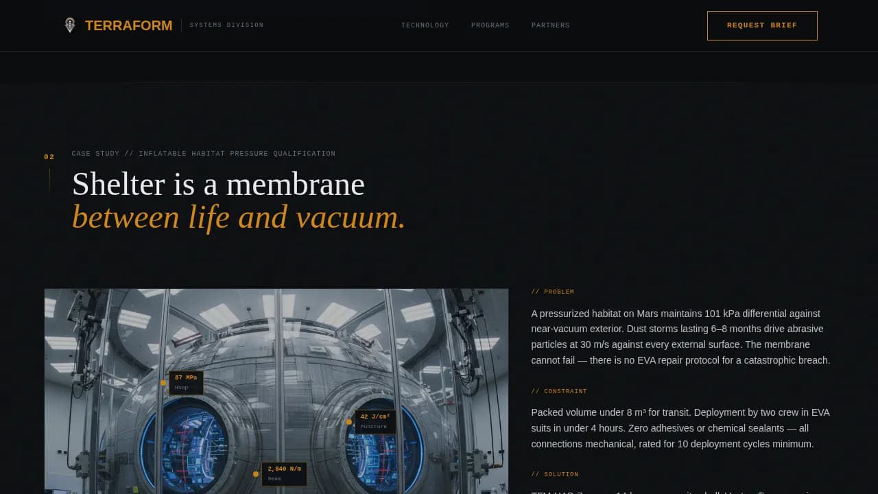 Space & Advanced Aerospace Portfolio Website Template