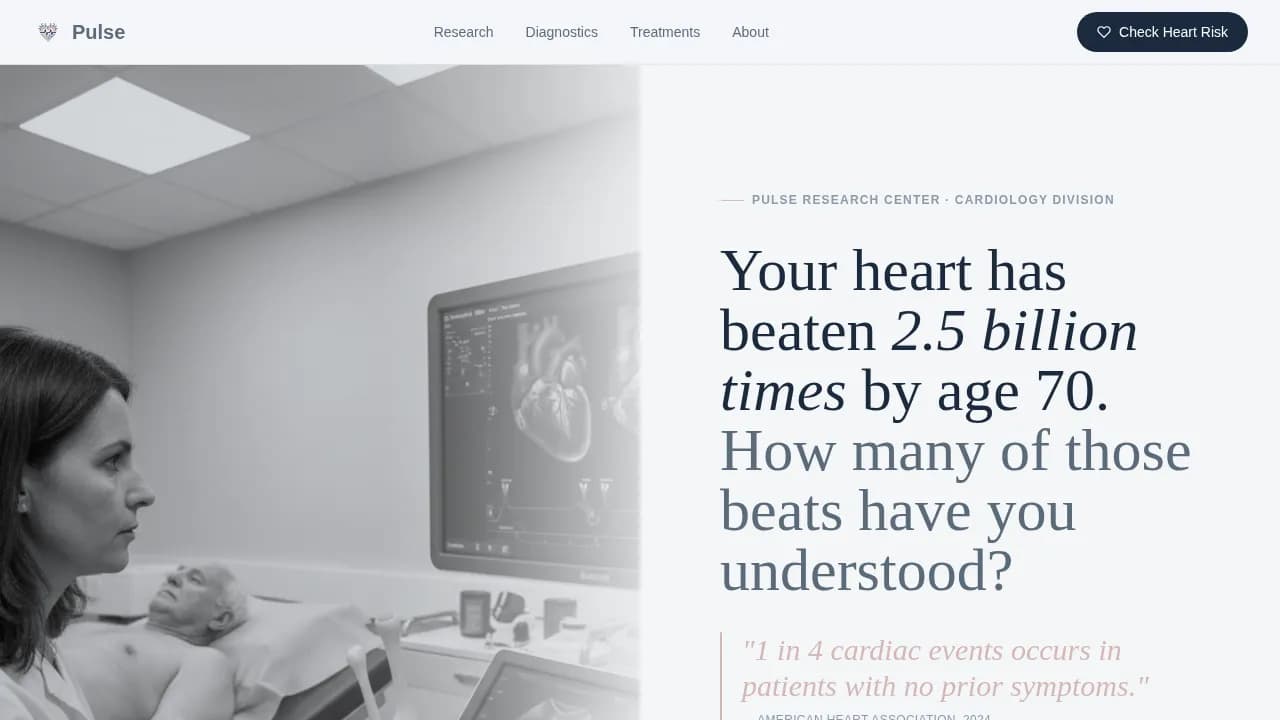 Cardiology Medicine Professional Website Template