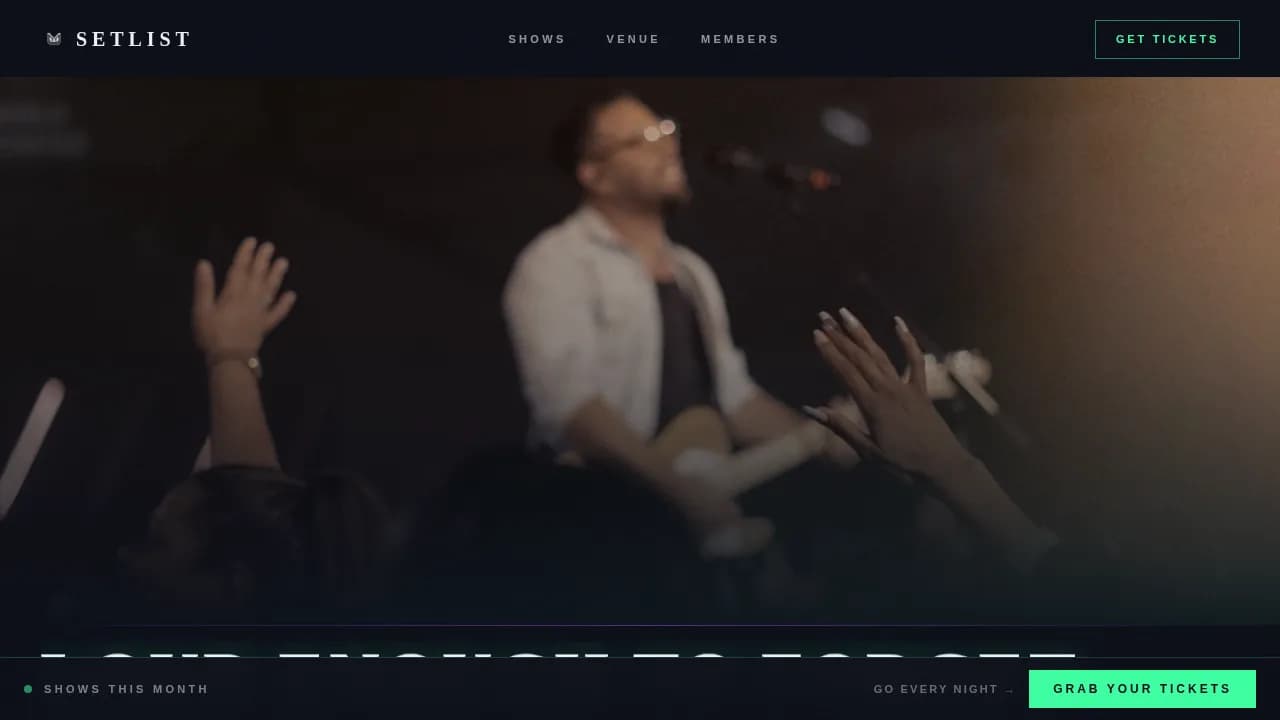 Music Festival & Concert Venue Blog Website Template