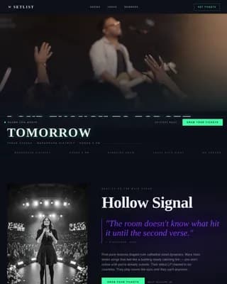 Music Festival & Concert Venue Blog Website Template