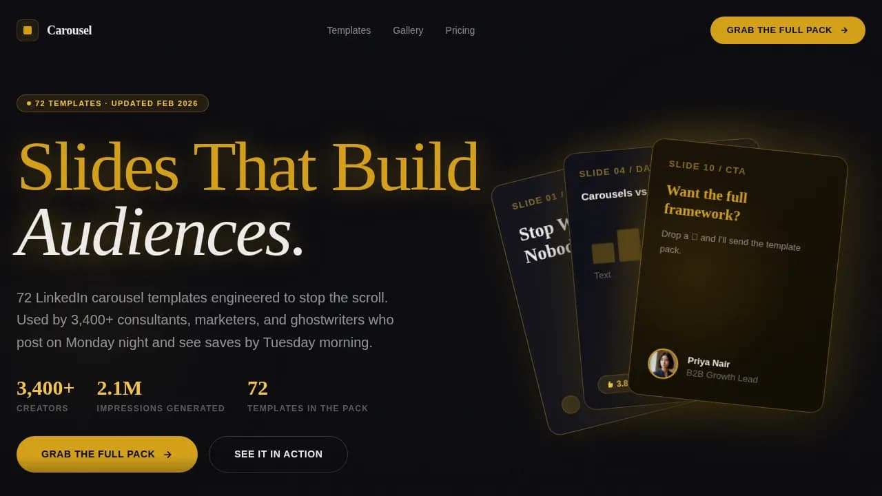 LinkedIn Content Professional Website Template
