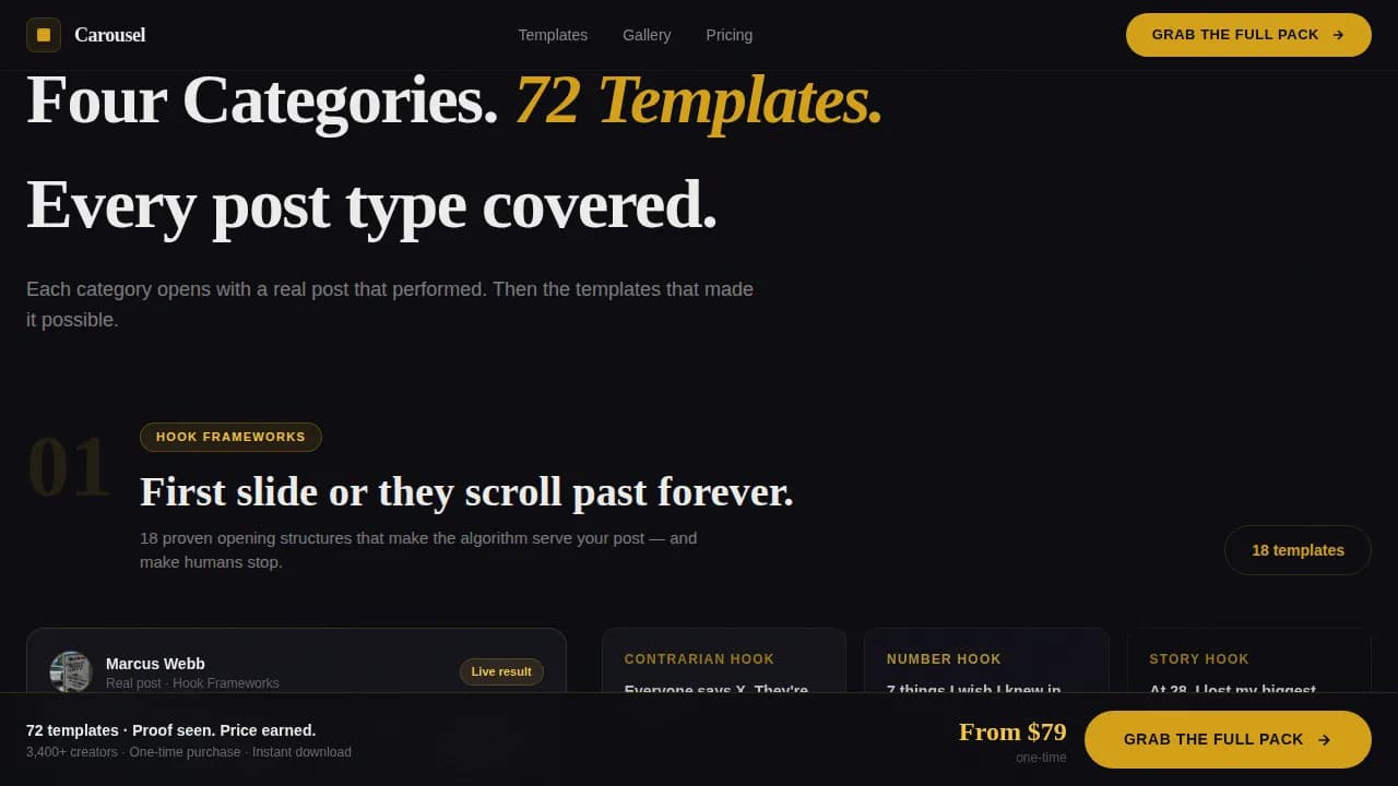 LinkedIn Content Professional Website Template