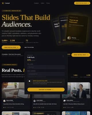 LinkedIn Content Professional Website Template