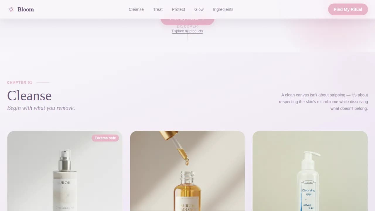 Beauty & Cosmetics Brand Blog Website Template