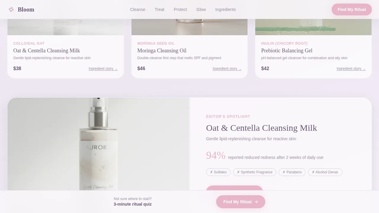 Beauty & Cosmetics Brand Blog Website Template