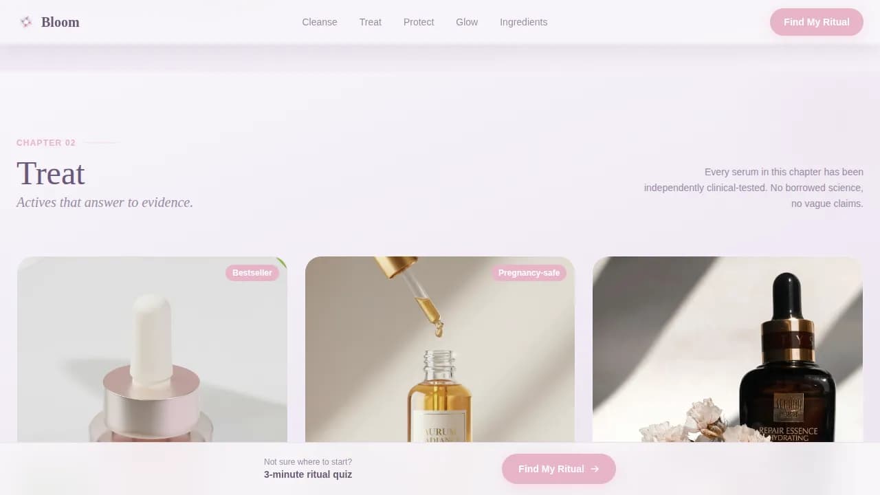 Beauty & Cosmetics Brand Blog Website Template