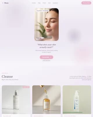 Beauty & Cosmetics Brand Blog Website Template