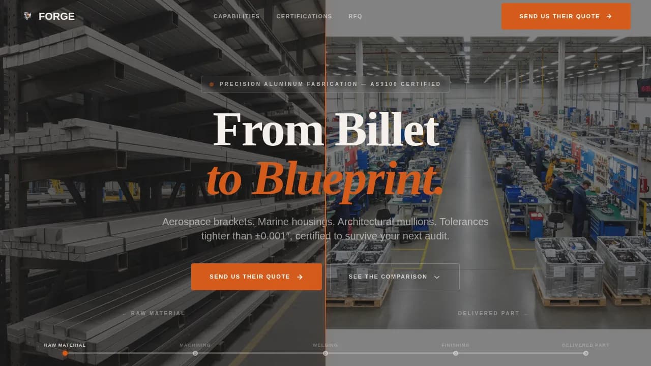 Metal & Steel Fabrication Comparison Website Template