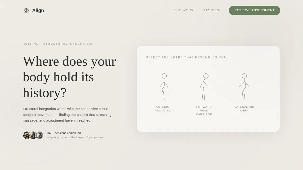 Wellness Modalities Booking Website Template