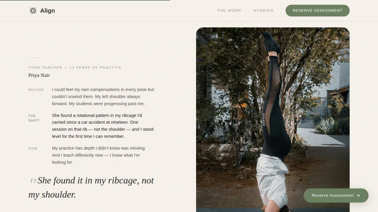 Wellness Modalities Booking Website Template