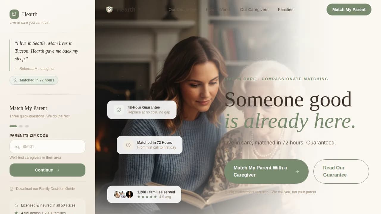 Home Care Agency Professional Website Template