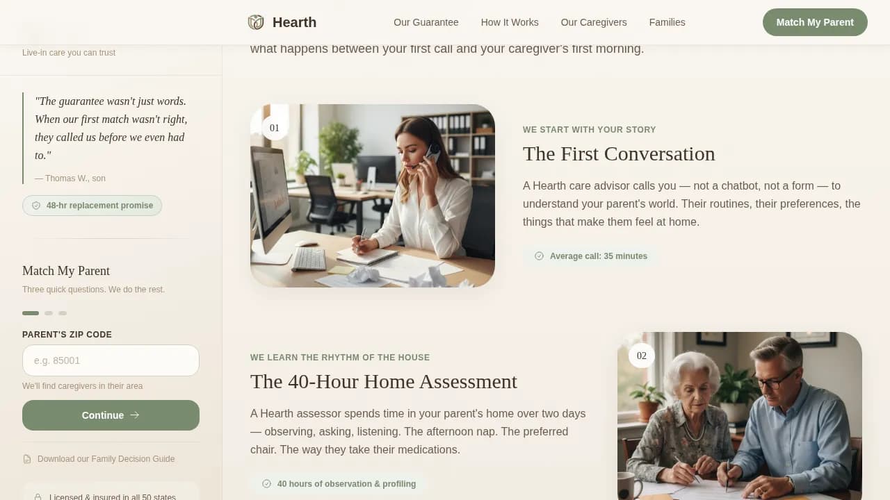 Home Care Agency Professional Website Template