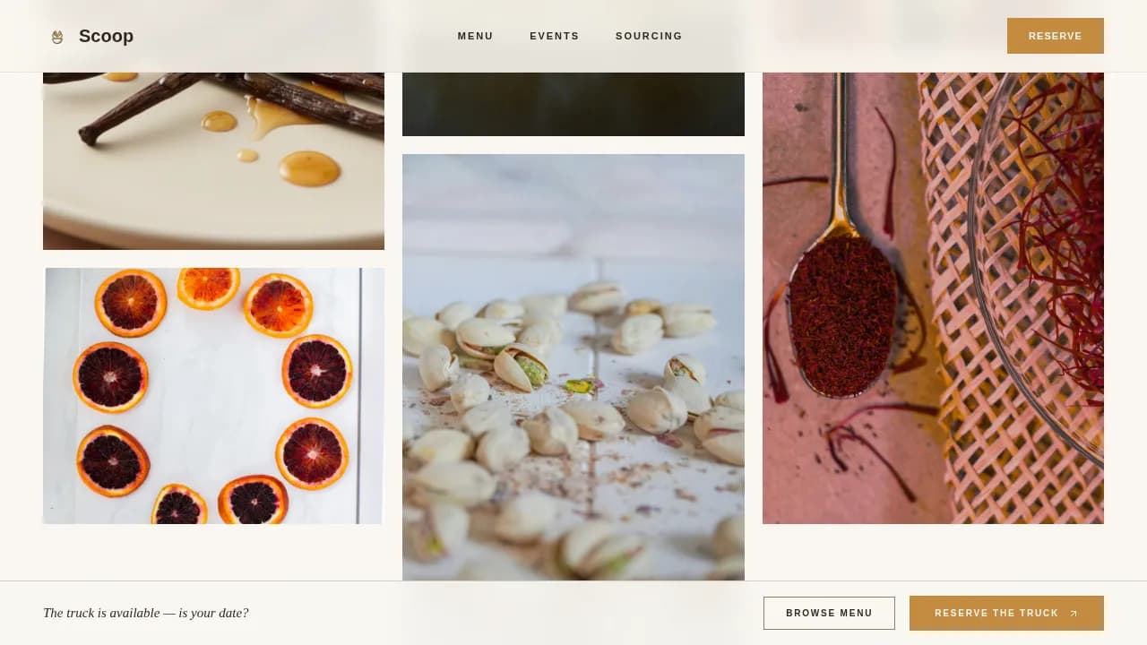 Food Truck & Mobile Kitchen Booking Website Template