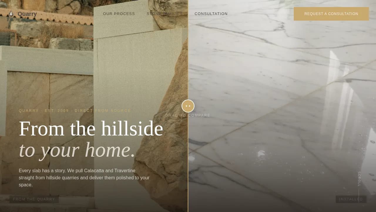 Marble Products & Blog Website Template