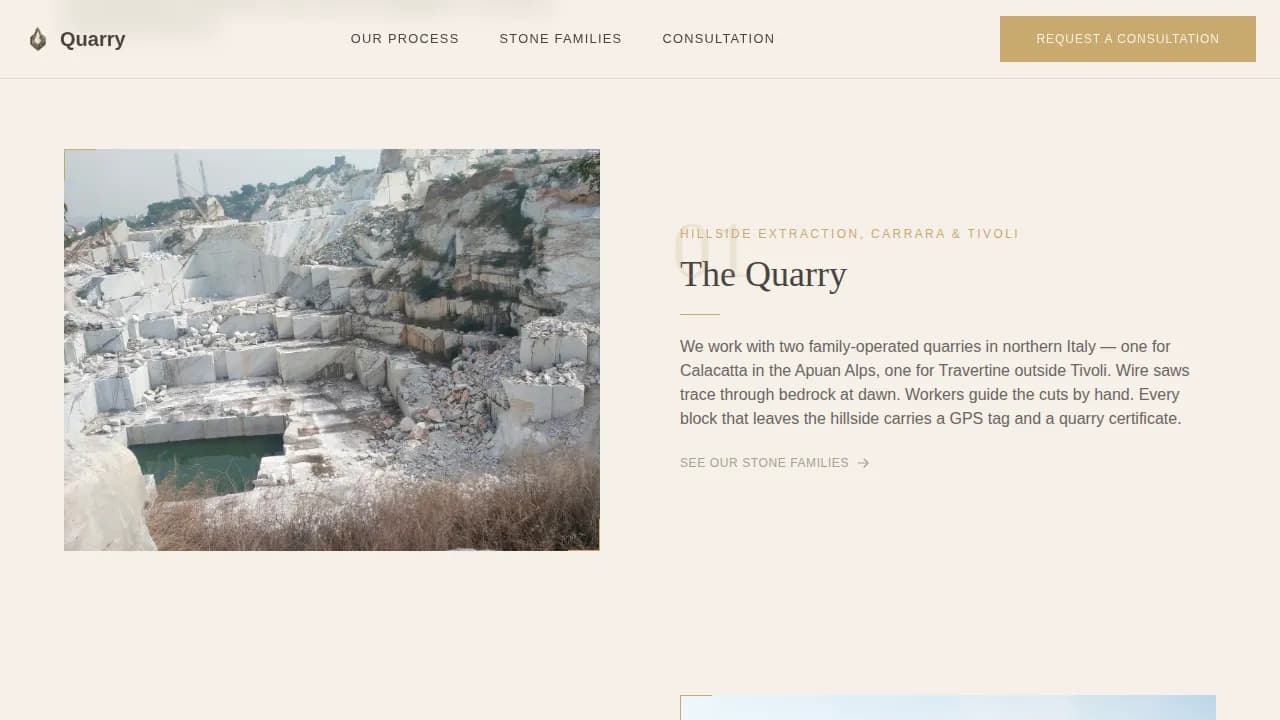 Marble Products & Blog Website Template